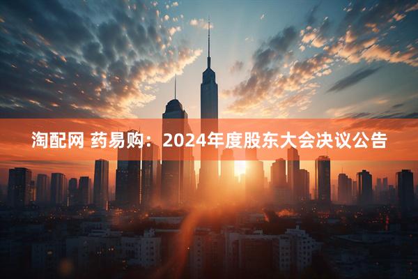 淘配网 药易购：2024年度股东大会决议公告